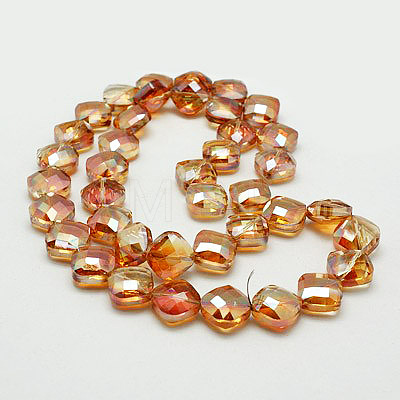 Electroplate Glass Beads Strands EGLA-D029-8-1