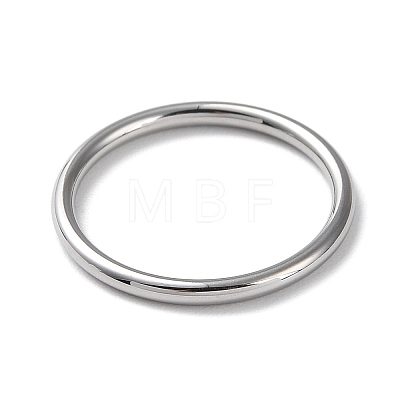 304 Stainless Steel Simple Plain Band Finger Ring for Women Men RJEW-F152-01D-P-1