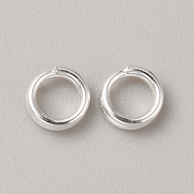 925 Sterling Silver Split Jump Rings FIND-WH0422-38A-1