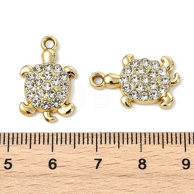 Animal Theme UV Plating Alloy Crystal Rhinestone Pendants ALRI-T012-07E-G-1