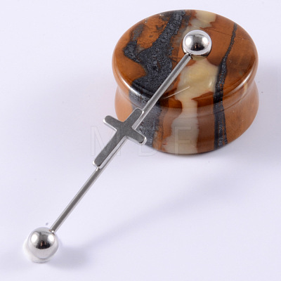 304 Stainless Steel Long Barbell Cartilage Earrings FS-WGA4435-12-1