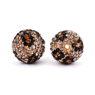 Polymer Clay Pave Rhinestone Beads RB-T018-02A-1