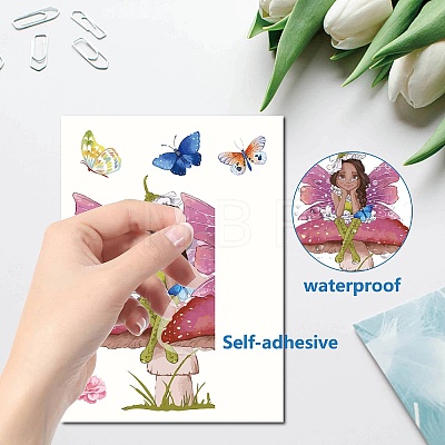 16 Sheets 8 Styles PVC Waterproof Wall Stickers DIY-WH0345-159-1