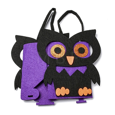 Owl Felt Halloween Candy Bags with Handles HAWE-K001-01C-1