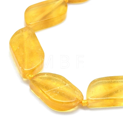 Natural Yellow Fluorite Beads Strands G-G106-F03-01-1