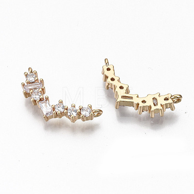 Brass Micro Pave Cubic Zirconia Charms KK-S359-056-RS-1