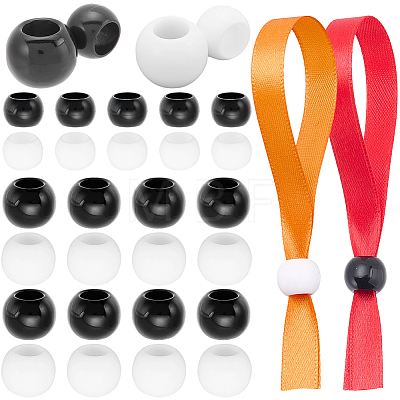 100Pcs 4 Styles Resin European Beads RESI-CP0001-14-1