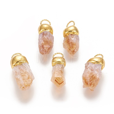 Raw Rough Natural Citrine Pendants G-I293-04G-1