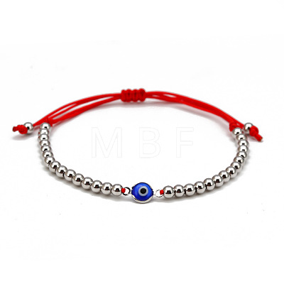 Resin Evil Eye Bead Link Couple Bracelets FS-WG1292E-04-1