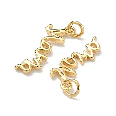 Mother's Day Brass Pendants KK-Z153-12G-1