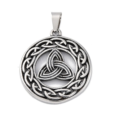 304 Stainless Steel Pendants STAS-Q339-03B-AS-1