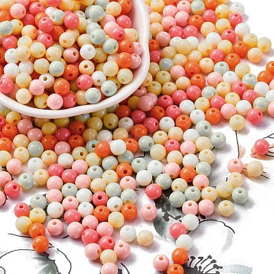 Opaque Acrylic Beads SACR-Q004-01F-1