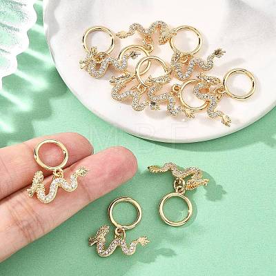 SHEGRACE Dragon Brass Micro Pave Clear Cubic Zirconia Toggle Clasps XGRQ58581-788G-1