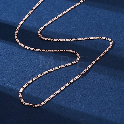 Brass Link Chain Necklaces NJEW-D302-11RG-1