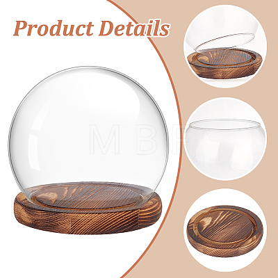 Round Glass Dome Cover AJEW-WH0513-65-1