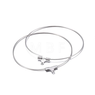 316 Surgical Stainless Steel Hoop Earring Findings X-STAS-P238-09P-06-1