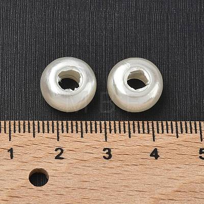ABS Plastic Imitation Pearl Rondelle Large Hole European Beads X-MACR-S256-A41-1