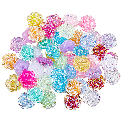 192Pcs 24 Style Transparent & Opaque ABS Plastic Beads KY-FH0001-22-1