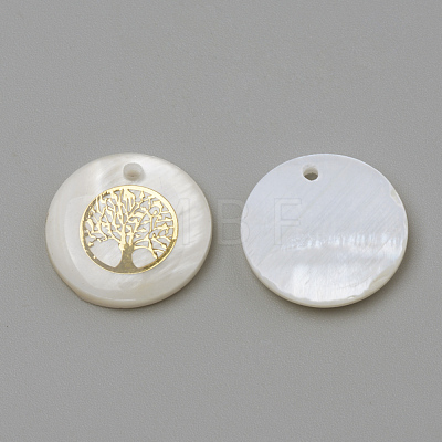 Freshwater Shell Pendants X-SHEL-Q010-011G-1