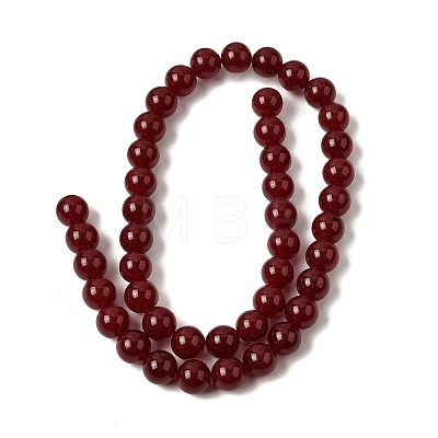 Natural White Jade Beads Strands G-H348-8mm-01-1