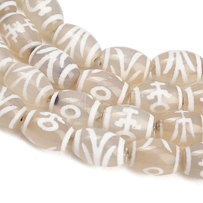 Tibetan Style dZi Beads Strands GG-CBA4812-C01-8X12MM-1