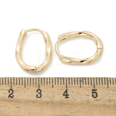 Brass Twist Hoop Earrings EJEW-Q014-02G-1