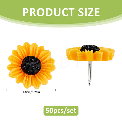 50Pcs Opaque Resin with Zinc Alloy Brooch JEWB-FH00058-1