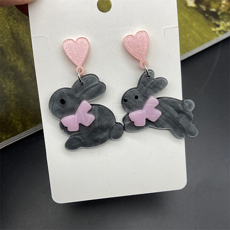 Easter Acrylic Dangle Stud Earrings FS-WG53F52-03-1
