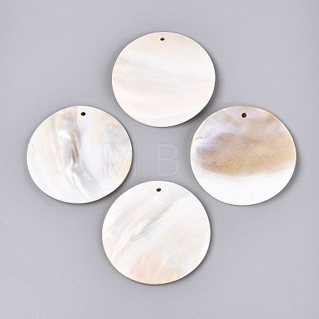 Natural Freshwater Shell Big Pendants SHEL-Q028-14-1