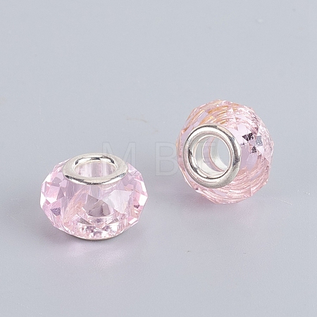 Faceted Glass European Beads GPDL-E004-01B-1