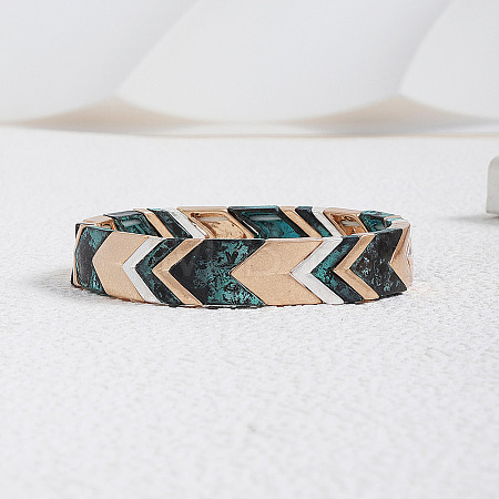 Zinc Alloy Arrow Pattern Multi-Color Cuff Bangles for Women FS-WG877A9-01-1