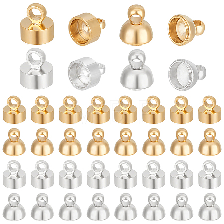 48Pcs 4 Styles Brass Pendant Bails KK-BC0012-07-1