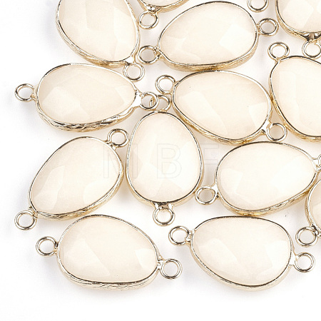 Natural White Jade Links connectors G-S344-02O-1