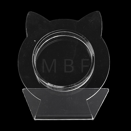 Clear Acrylic Slant Back Single Bracelet Bangle Display Stands BDIS-C003-01A-1