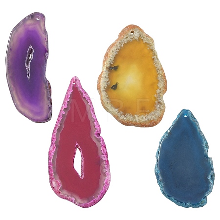 About 100G Natural Agate Pendants G-YW0002-01-1