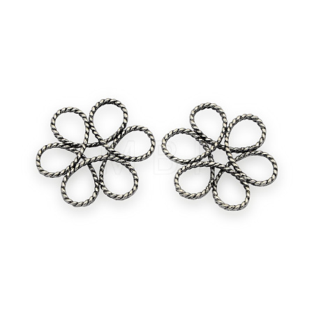 Brass Flower Wire Beads KK-J187-76AS-NF-1