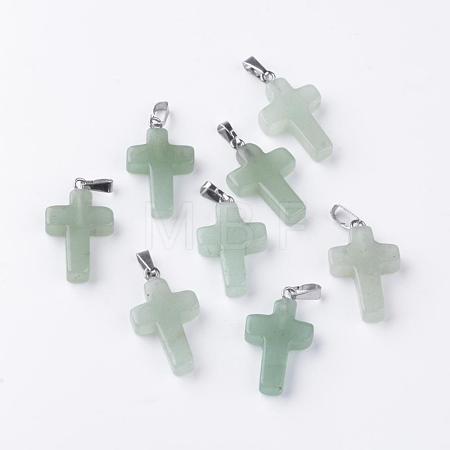 Natural Green Aventurine Pendants G-J354-08-1