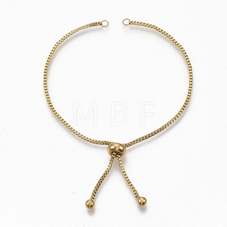 Adjustable 304 Stainless Steel Slider Bracelets Making X-STAS-T050-031G-1