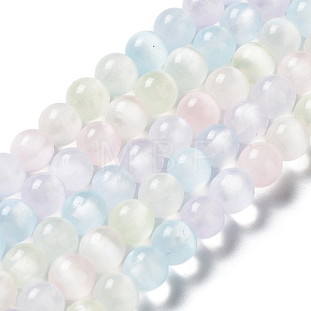 Natural Selenite Beads Strands G-D071-01A-1