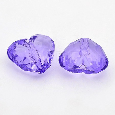 Transparent Acrylic Beads X-PL318Y-7-1