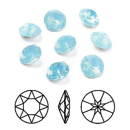 Pointed Back & Back Plated K9 Glass Rhinestone Cabochons RGLA-J012-10mm-105-1