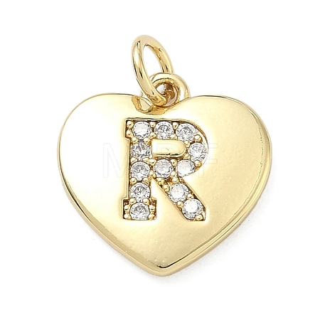 Brass Micro Pave Clear Cubic Zirconia Pendants KK-D229-01G-18-1