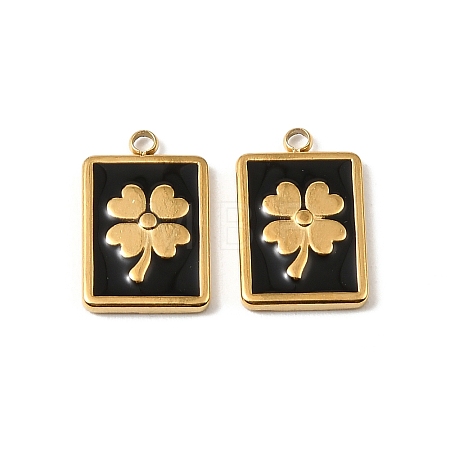 Saint Patrick's Day 304 Stainless Steel Enamel Pendants STAS-I371-15G-03-1