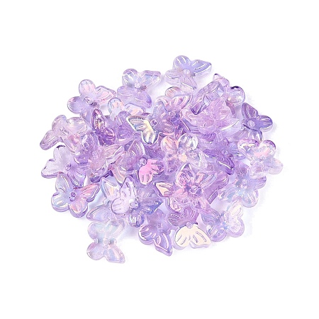Electroplate Transparent Glass Beads EGLA-N057-03E-1
