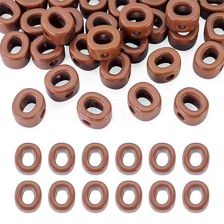 Opaque Acrylic European Beads OACR-TAC0019-006O-1