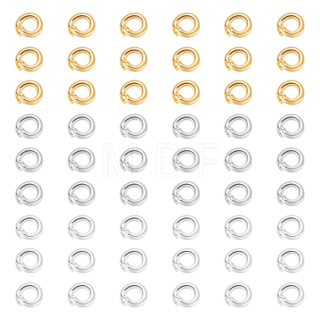 60Pcs 3 Colors Brass Twister Clasps KK-UN0006-10-1