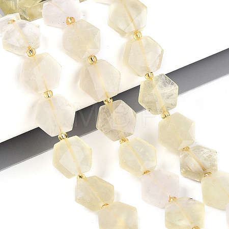 Heated Natural Lemon Quartz Beads Strands G-N368-01A-14-1