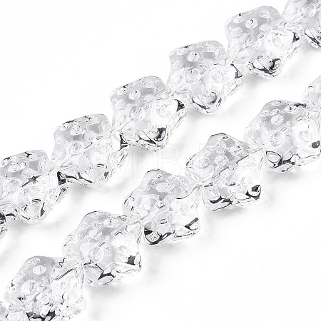 Transparency Glass Beads Strands GLAA-T023-12A-1