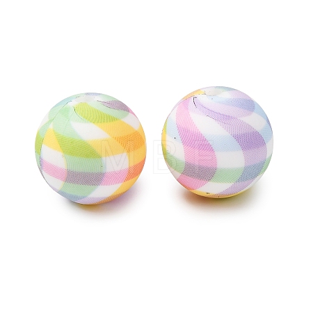 Food Grade Eco-Friendly Printed Silicone Beads SIL-A013-01A-22-1