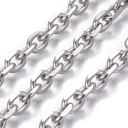 Tarnish Resistant 304 Stainless Steel Cable Chains CHS-P007-27P-02-1